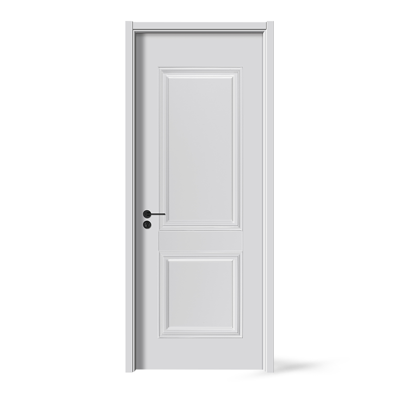 Pintu Kayu Pepejal Papan Jati Bercat Putih PVC